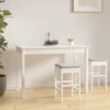 image_1_814250 Table à manger Blanc 110x55x75 cm Bois massif de pin