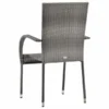 image_6_46464 Chaises empilables d'extérieur lot de 2 Gris Résine tressée