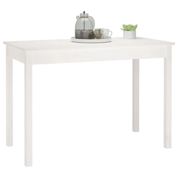 image_6_814250 Table à manger Blanc 110x55x75 cm Bois massif de pin