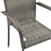 image_8_46464 Chaises empilables d'extérieur lot de 2 Gris Résine tressée