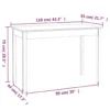 image_8_814250 Table à manger Blanc 110x55x75 cm Bois massif de pin