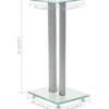 Capture d’écran 2026-04-19 à 15.01.36 Support haut-parleur 2pc Verre trempé Design 2 colonnes Argenté