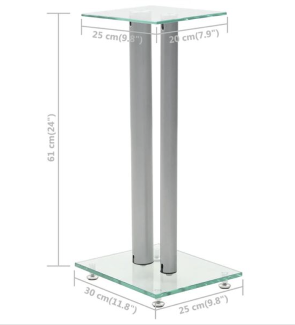 Capture d’écran 2026-04-19 à 15.01.36 Support haut-parleur 2pc Verre trempé Design 2 colonnes Argenté