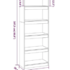 Bibliothèque/Séparateur de pièce 60x30x167,5 cm pin massif