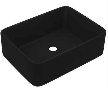 Lavabo de luxe Noir mat 41x30x12 cm Céramique