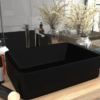 Lavabo de luxe Noir mat 41x30x12 cm Céramique