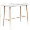 Table de bar Blanc 120x60x105 cm