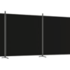 Cloison de séparation 4 panneaux Noir 698x180 cm Tissu