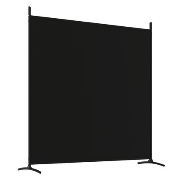 Cloison de séparation 4 panneaux Noir 698x180 cm Tissu