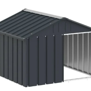 Niche pour chien Anthracite 116,5x103x81,5 cm Acier galvanisé