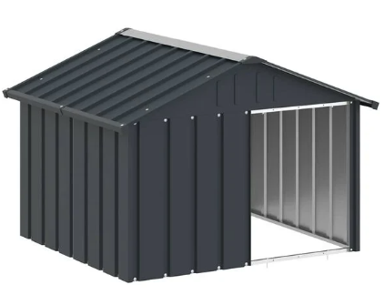 Niche pour chien Anthracite 116,5x103x81,5 cm Acier galvanisé