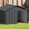 Niche pour chien Anthracite 116,5x103x81,5 cm Acier galvanisé