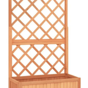 Jardinière à treillis jardin Marron 70x30x135 cm Bois de sapin