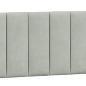 Coussin de tête de lit Hanko gris clair 180 cm velours